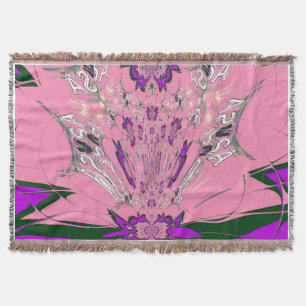 Beautiful amazing floral pattern design art throw blanket