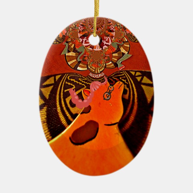 Beautiful Amazing Giraffe  love safari animals  Ceramic Ornament (Front)