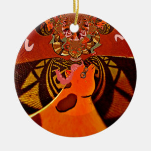 Beautiful Amazing Giraffe  love safari animals  Ceramic Ornament