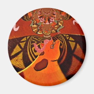 Beautiful Amazing Giraffe love safari animals Magnet