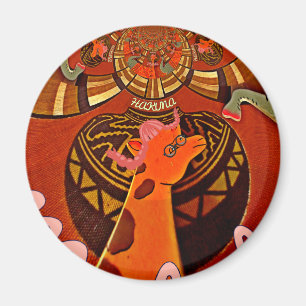 Beautiful Amazing Giraffe love safari animals Magnet