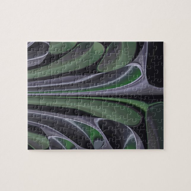 Beautiful Amazing Green Aurora Texture Art Design Jigsaw Puzzle (Horizontal)