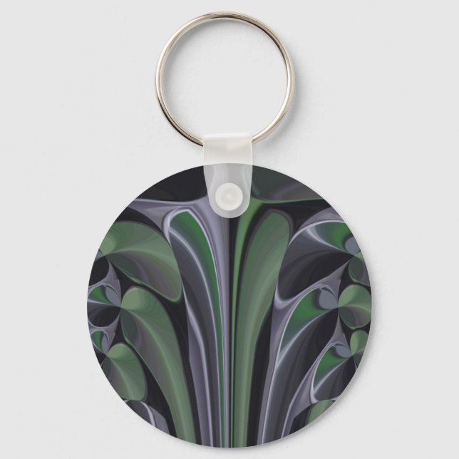 Beautiful Amazing Green Aurora Texture Art Design Key Ring (Front)