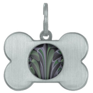 Beautiful Amazing Green Aurora Texture Art Design Pet Name Tag
