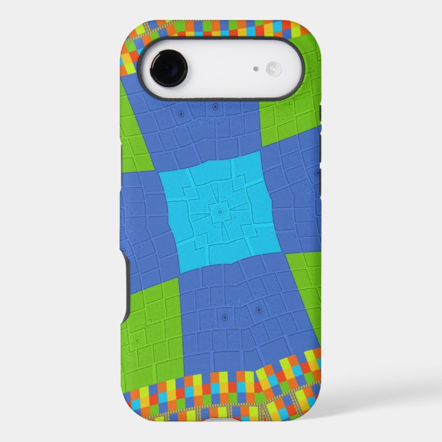 Beautiful Amazing Green Blue Cyan Art Print Design (Back)