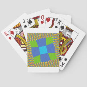 Beautiful Amazing Green Blue Cyan Art Print Design Playing Cards