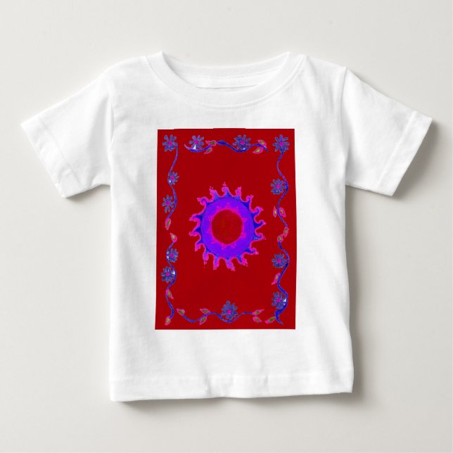 Beautiful amazing India Motif Mendi Art Design Baby T-Shirt (Front)