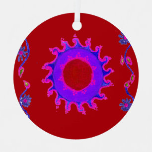 Beautiful amazing India Motif Mendi Art Design Christmas Ornament