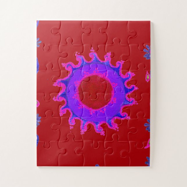 Beautiful amazing India Motif Mendi Art Design Jigsaw Puzzle (Vertical)