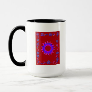Beautiful Amazing Indian Motif Mehndi Maroon Art. Mug