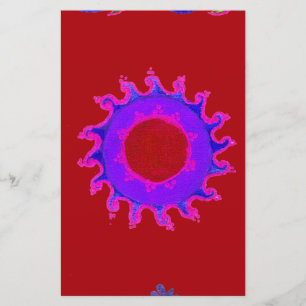 Beautiful Amazing Indian Motif Mehndi Maroon Art.  Stationery