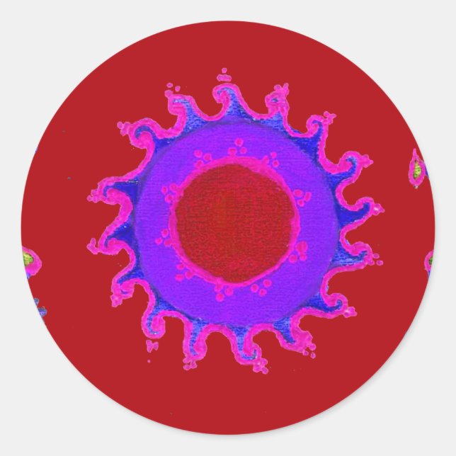 Beautiful Amazing Indian Motif Mehndi Maroon Art.  Sticker (Front)