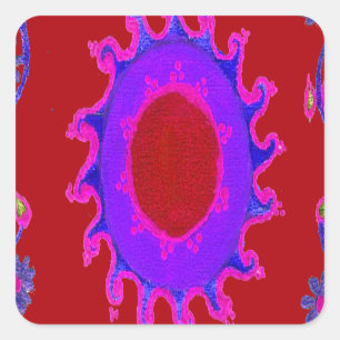 Beautiful Amazing Indian Motif Mehndi Maroon Art.  Sticker