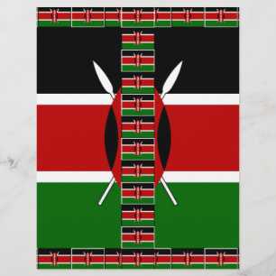 Beautiful amazing Kenya Seamless Flags border art