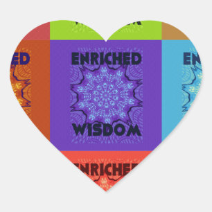 Beautiful Amazing  Lovely Pop Art Print: Enriched  Heart Sticker