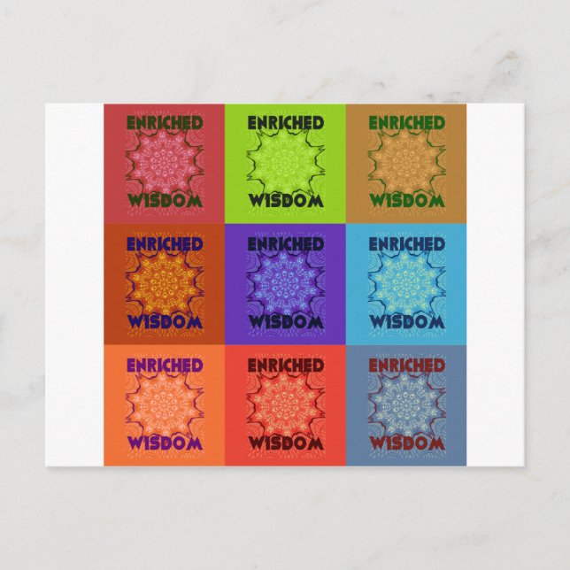 Beautiful Amazing  Lovely Pop Art Print: Enriched  Postcard (Front)