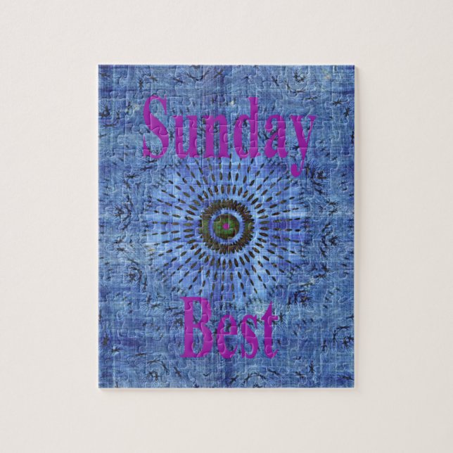 Beautiful Amazing Modern Denim Design: Sunday Best Jigsaw Puzzle (Vertical)