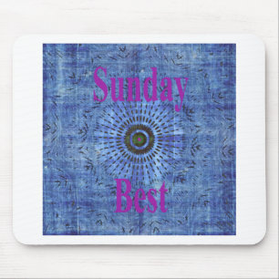 Beautiful Amazing Modern Denim Design: Sunday Best Mouse Pad