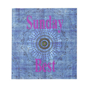 Beautiful Amazing Modern Denim Design: Sunday Best Notepad