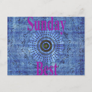 Beautiful Amazing Modern Denim Design: Sunday Best Postcard