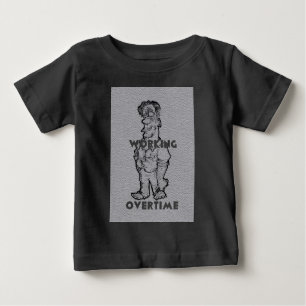 Beautiful Amazing Pencil Sketch: Working Overtime Baby T-Shirt