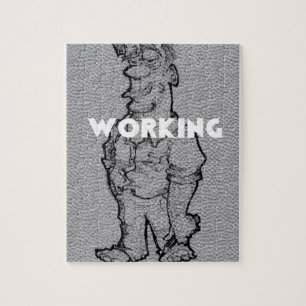 Beautiful Amazing Pencil Sketch: Working Overtime Jigsaw Puzzle