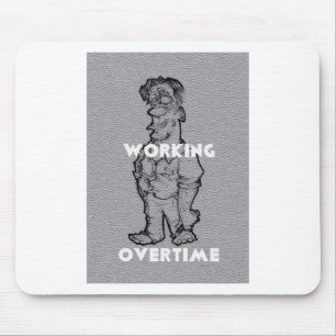 Beautiful Amazing  Pencil Sketch: Working Overtime Mouse Pad