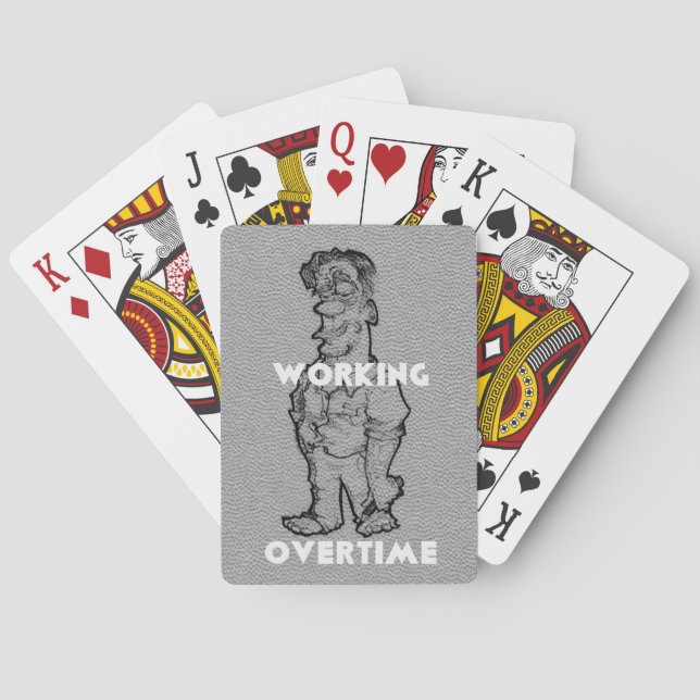 Beautiful Amazing  Pencil Sketch: Working Overtime Playing Cards (Back)