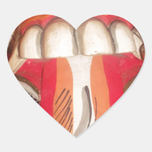 Beautiful Amazing Playful Tongue: A Touch of Humou Heart Sticker