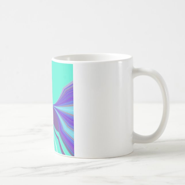 Beautiful amazing Purple Cyan motif Pattern Design Coffee Mug (Right)