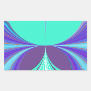 Beautiful amazing Purple Cyan motif Pattern Design Rectangular Sticker