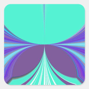 Beautiful amazing Purple Cyan motif Pattern Design Square Sticker