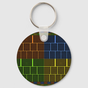Beautiful Amazing Rainbow Colour Geometrical Desig Key Ring