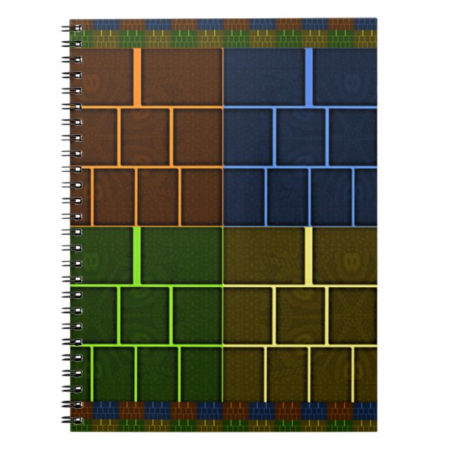 Beautiful Amazing Rainbow Colour Geometrical Desig Notebook (Front)