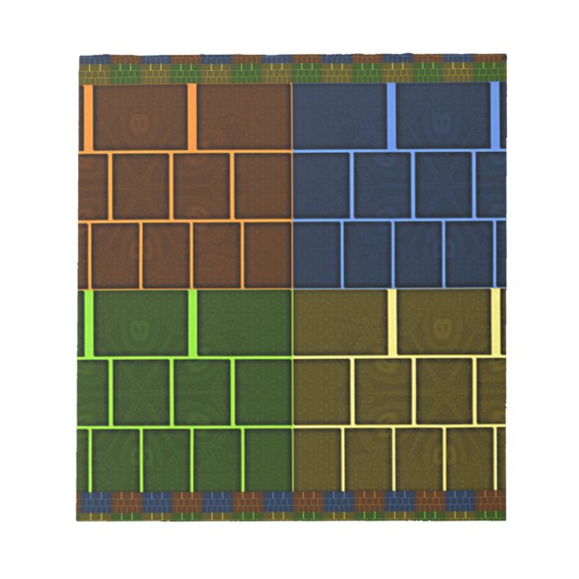 Beautiful Amazing Rainbow Colour Geometrical Desig Notepad (Front)