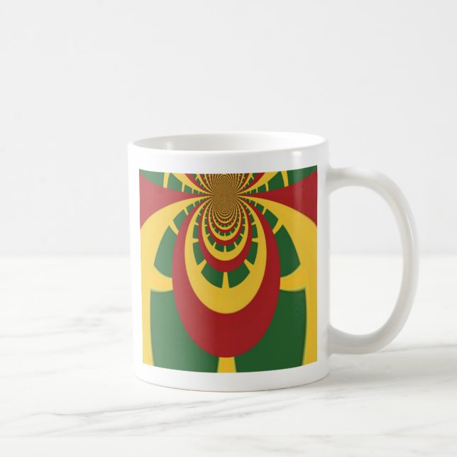 Beautiful Amazing Rasta Colours Art Print Coffee Mug (Right)