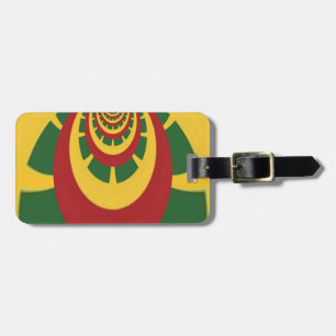 Beautiful Amazing Rasta Colours Art Print Luggage Tag