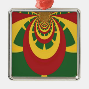 Beautiful Amazing Rasta Colours Art Print Metal Ornament