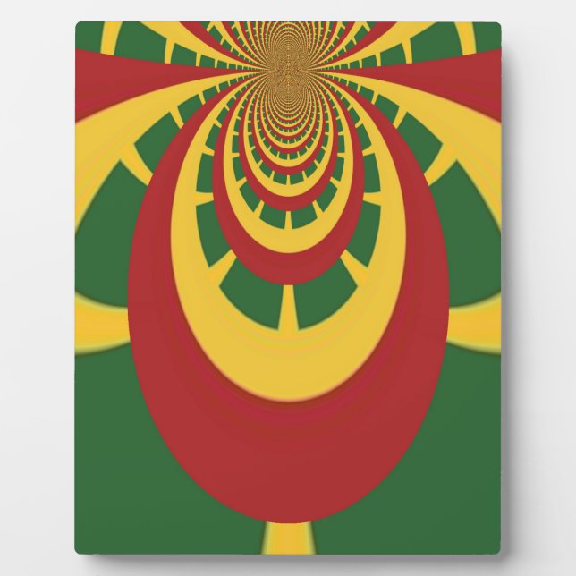 Beautiful Amazing Rasta Colours Art Print Plaque (Front)