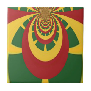 Beautiful Amazing Rasta Colours Art Print Tile