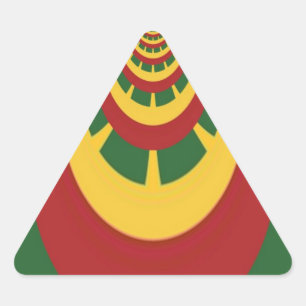 Beautiful Amazing Rasta Colours Art Print Triangle Sticker