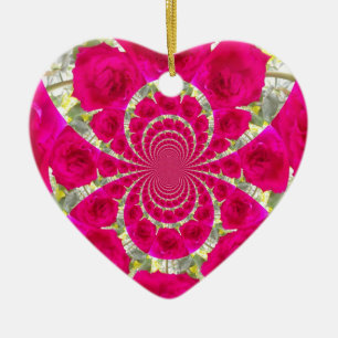 Beautiful Amazing Red Roses.jpg Ceramic Tree Decoration