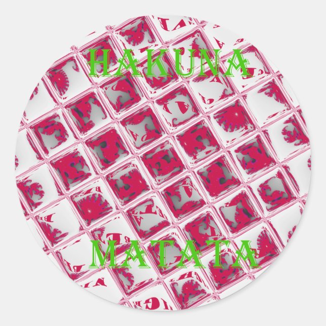 Beautiful Amazing Red Stylish Mirror Image Art  Classic Round Sticker (Front)