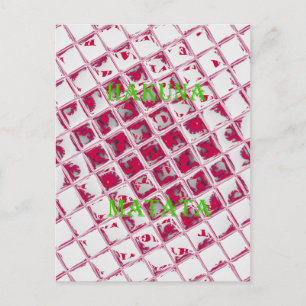 Beautiful Amazing Red Stylish Mirror Image Art Postcard