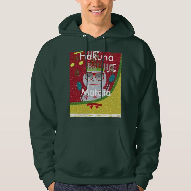 Beautiful amazing Santa Claus in red Shades Design Hoodie (Front)