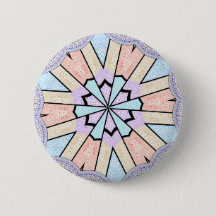 Beautiful Amazing Soft Pastel Geometric Art Print 6 Cm Round Badge