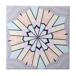 Beautiful Amazing Soft Pastel Geometric Art Print Ceramic Tile