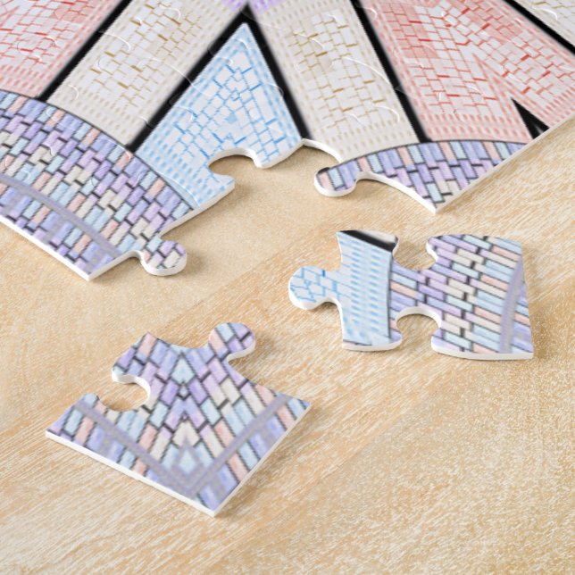Beautiful Amazing Soft Pastel Geometric Art Print Jigsaw Puzzle (Side)