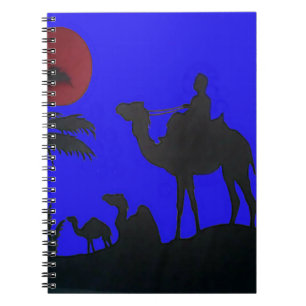 Beautiful Amazing Sunset Camel Safari Art Print Notebook