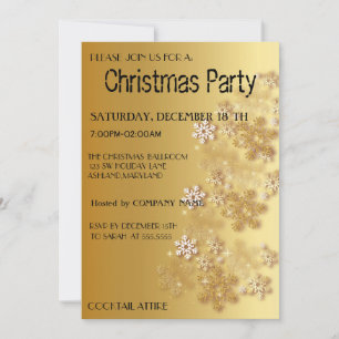 Beautiful, Amazing, Sweet Gold Christmas Invitation